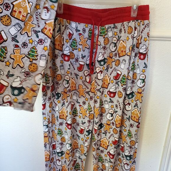 Little Sleepies Lounge Pajama‎ Set Christmas Gingerbread Long Sleeve Women's XL - Picture 3 of 16